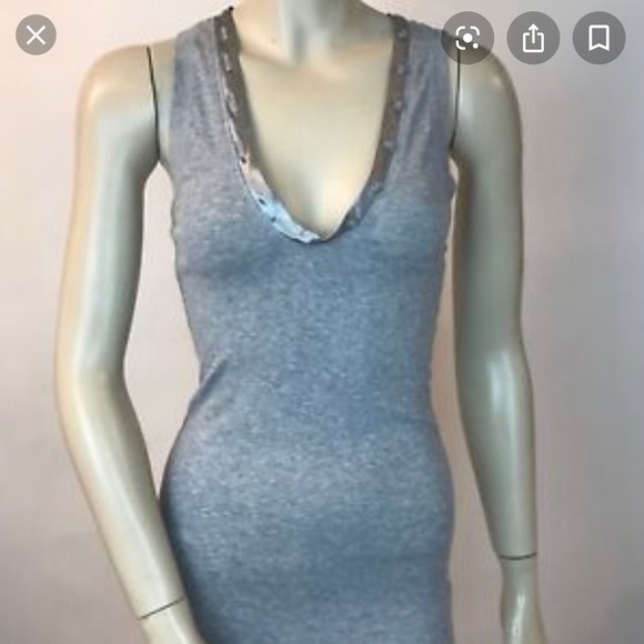 Heather by Bordeaux **SUPER SOFT** grey tank top - Picture 1 of 3